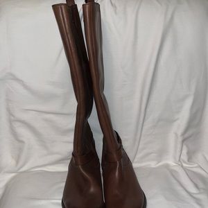 Clarks Brown Leather Plaza Market Riding Boots Size 9.